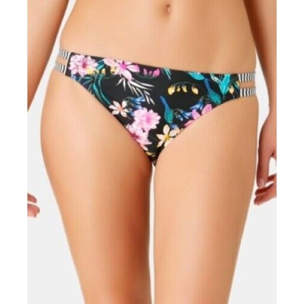 California Waves-Wildflower Printed Tab-Side Hipster Bottoms, Floral, Small, NWT